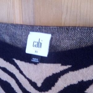 CAbi Black and Tan Mini Dress